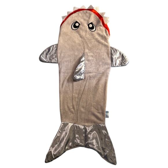 Kids Snuggie Gray Shark Blanket/Sleeping Bag - Picture 1 of 5